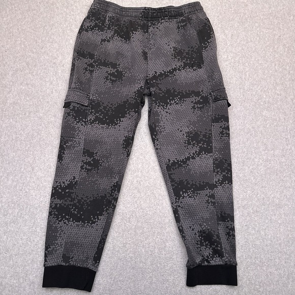 And1 Fleece Cargo Sweatpants Men's XL Gray Geometric Slim Fit Drawstring - Picture 1 of 10